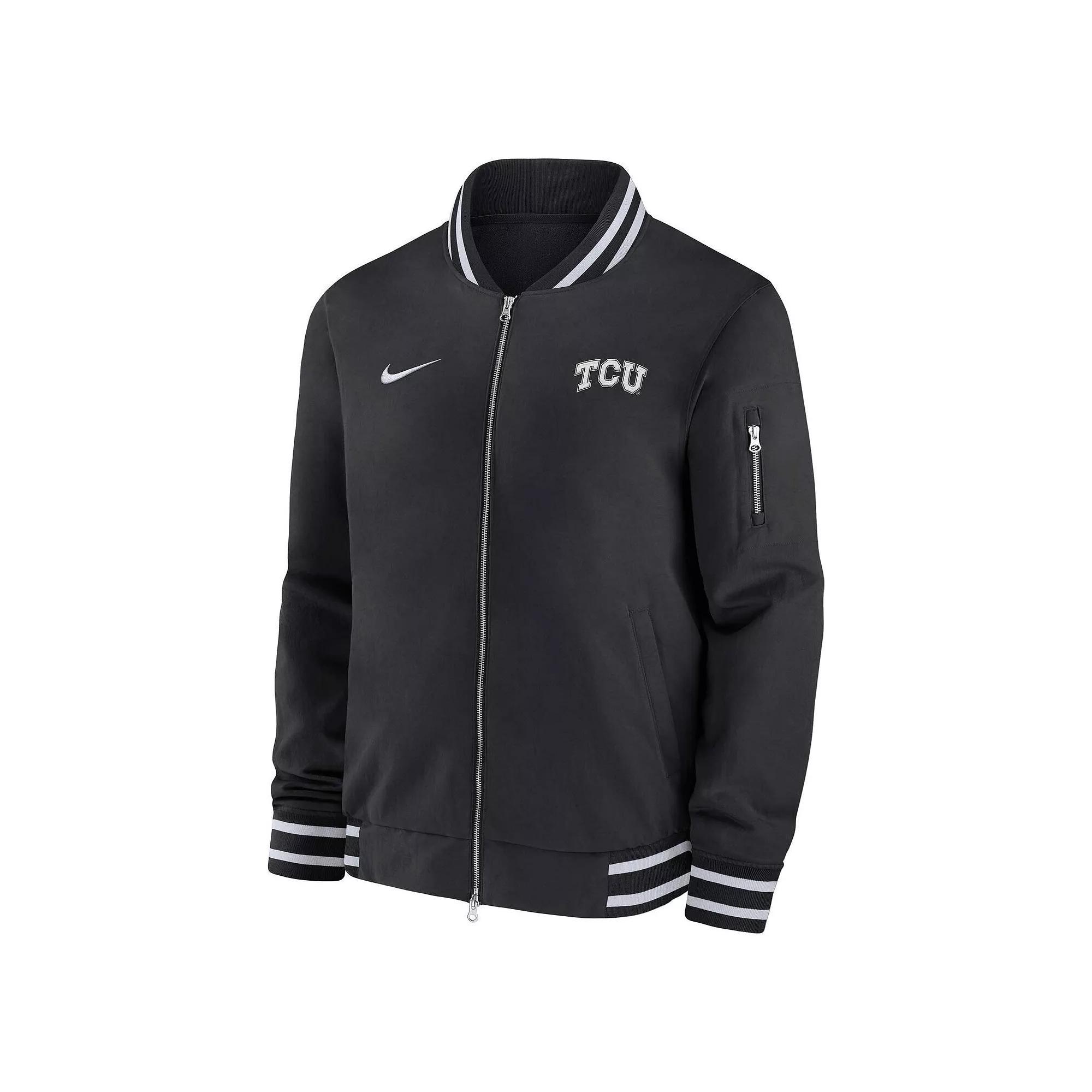 Mens Nike TCU Horned Frogs Full-Zip Bomber Jacket Product Image
