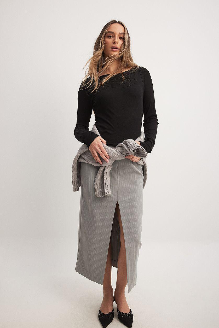 Front Slit Midi Skirt Product Image
