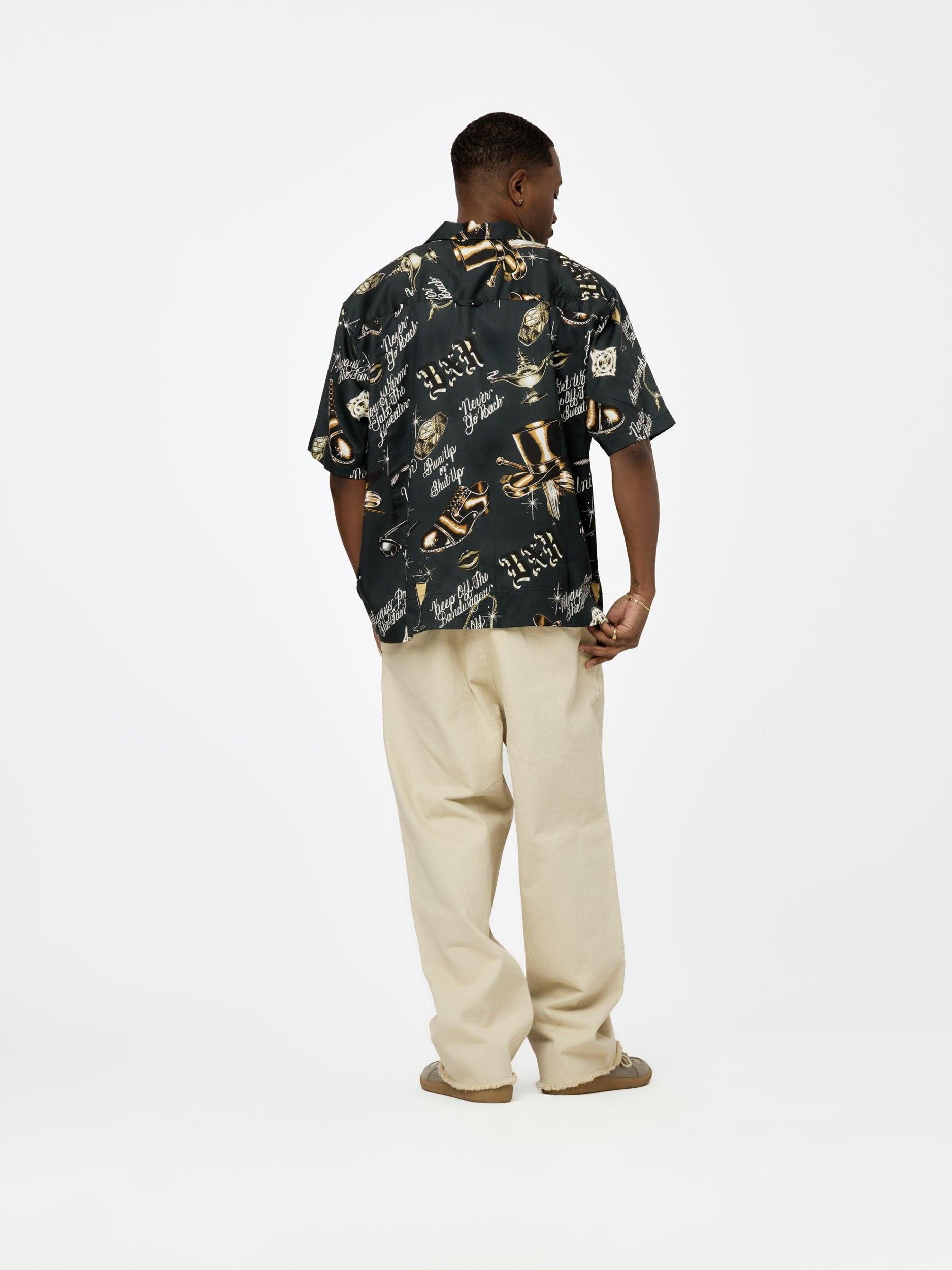 BXR + UNION GENTS OF DESIRE S/S BUTTON UP SHIRT (Black) Product Image