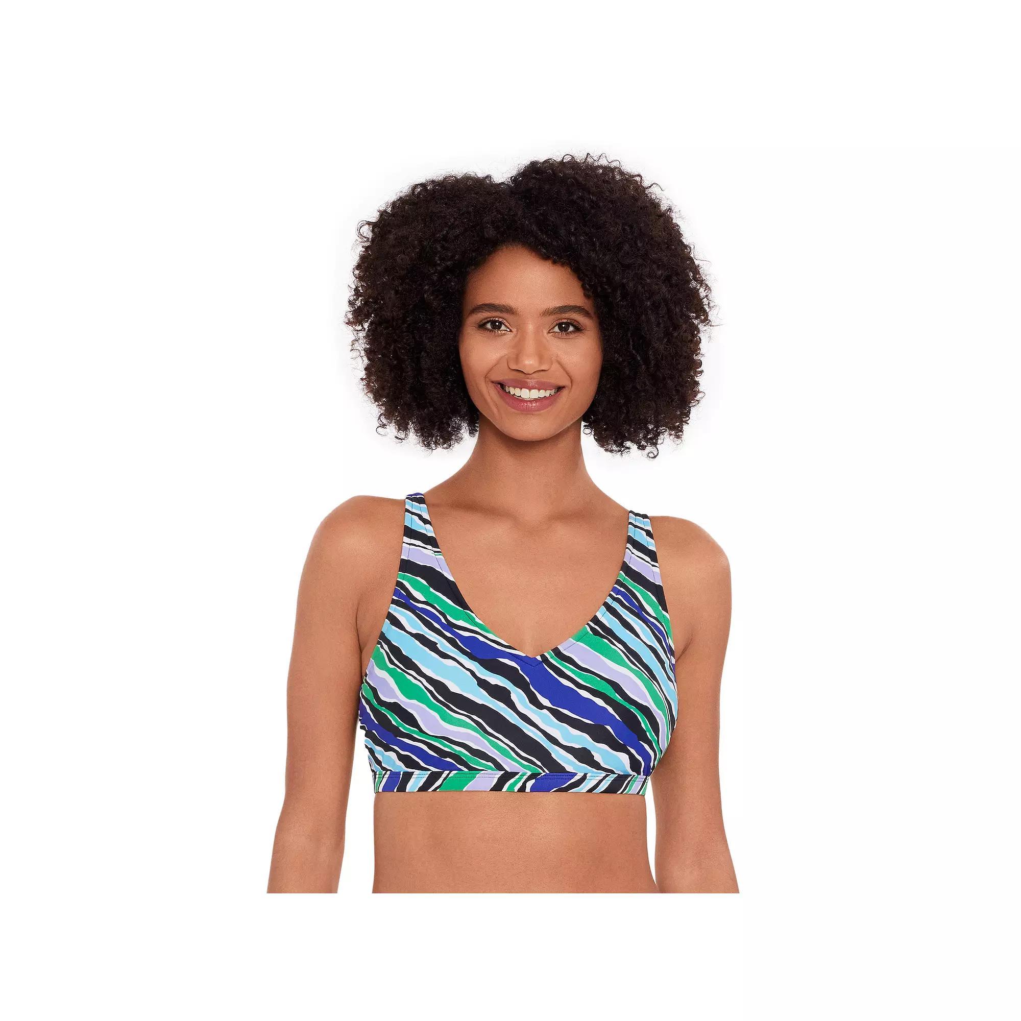 Womens Eco Beach V-Neck Hook Back Bikini Top Product Image