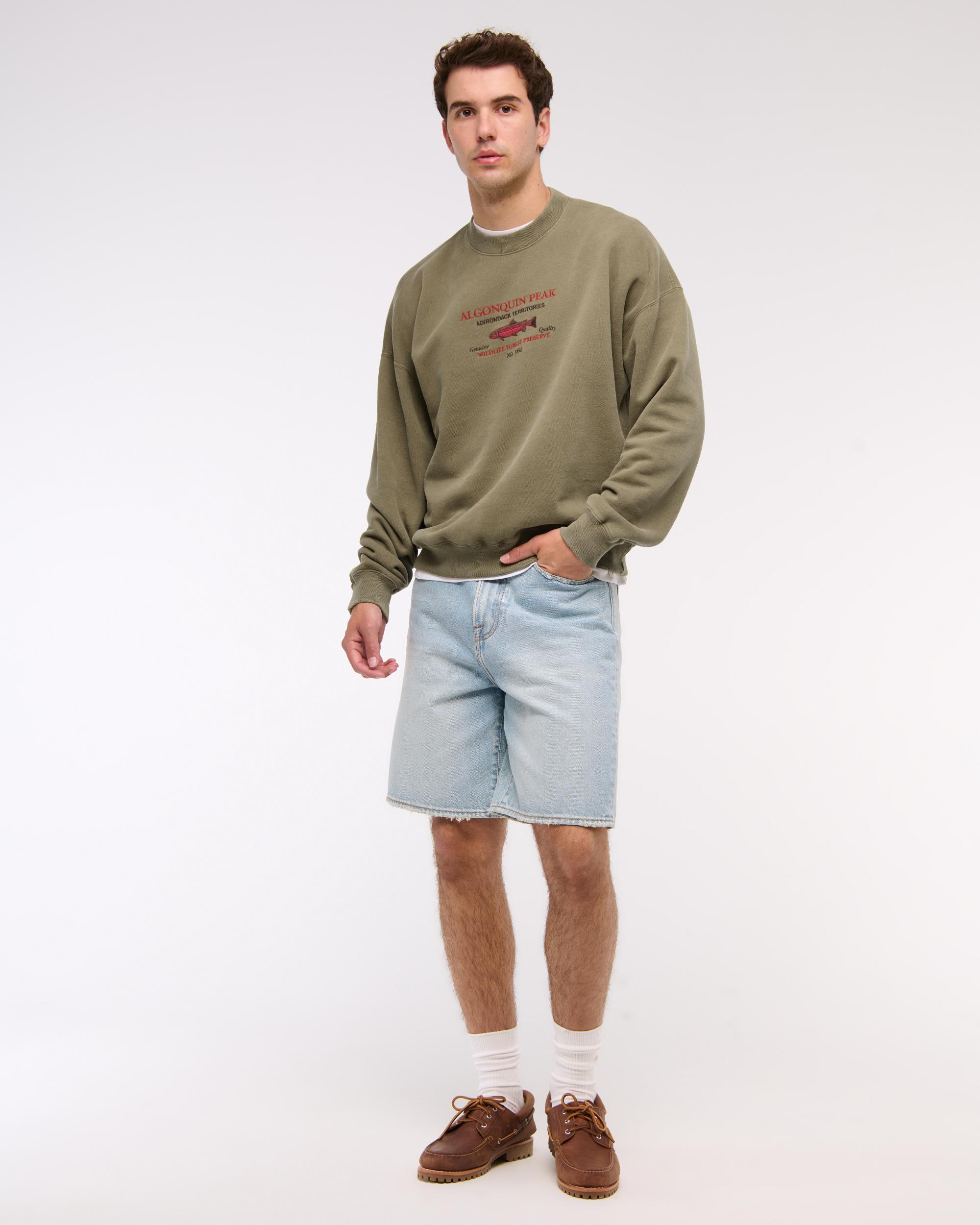 Fishing Graphic Crew Sweatshirt Product Image
