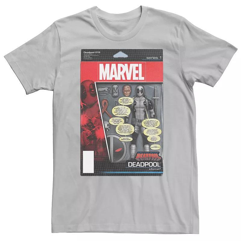 Men's Marvel Deadpool Action Figure Comic Cover Tee, Size: XL, Silver Product Image