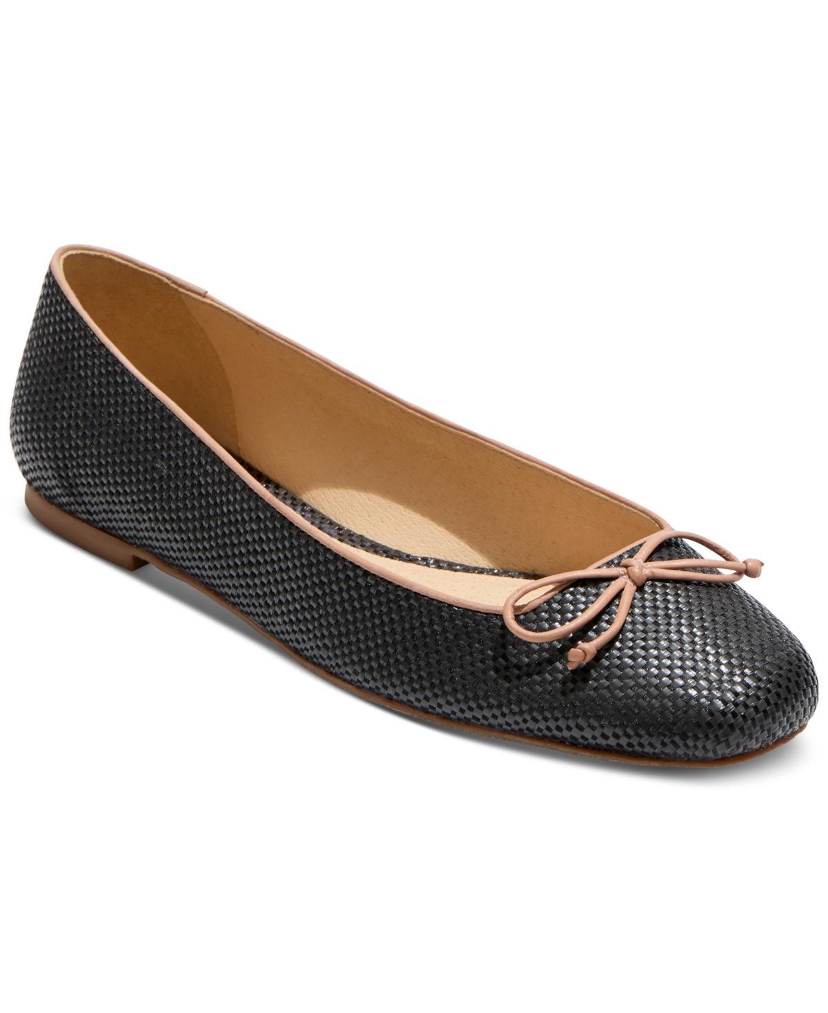Jack Rogers Kenlyn Ballet Metallic Leather Bow Flats Product Image