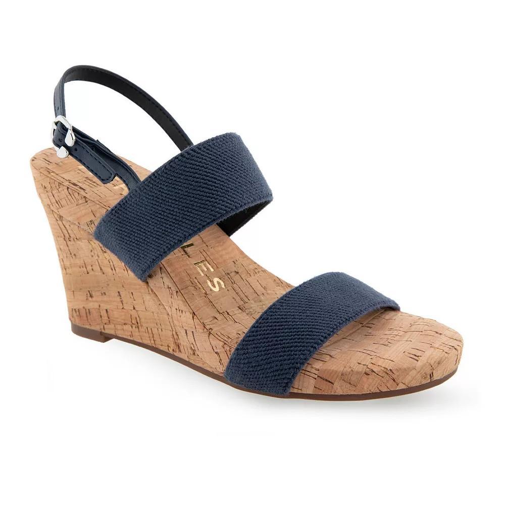 Aerosoles Paxton Women's Wedge Sandals, Size: 12, Blue Combo Product Image