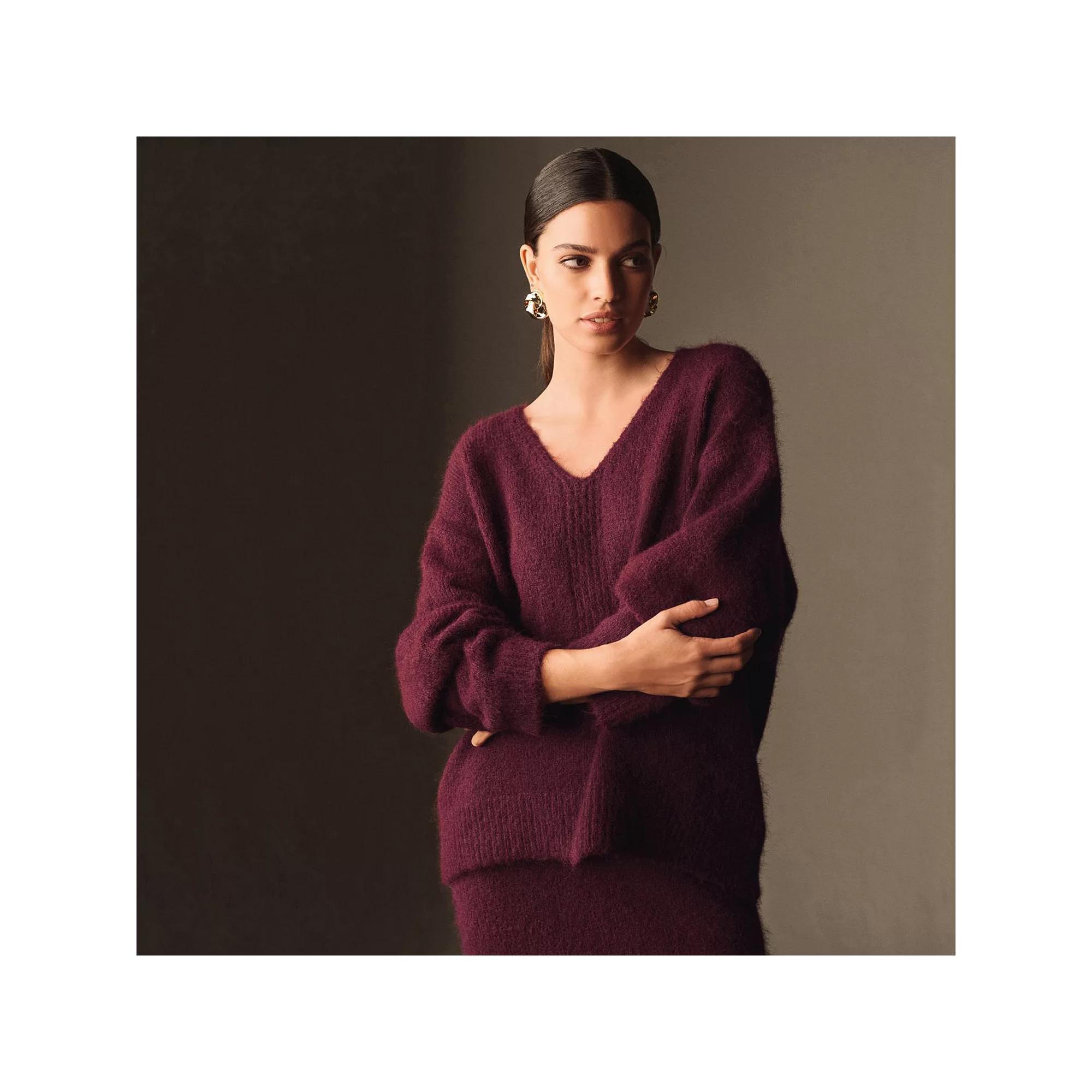 Women's NEXT V-Neck Sweater, Size: Medium, Pink Product Image