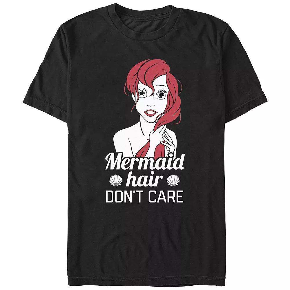 Disney's The Little Mermaid Hair Don't Care Juniors' Boyfriend Graphic Tee, Women's, Size: XXL, Black Product Image