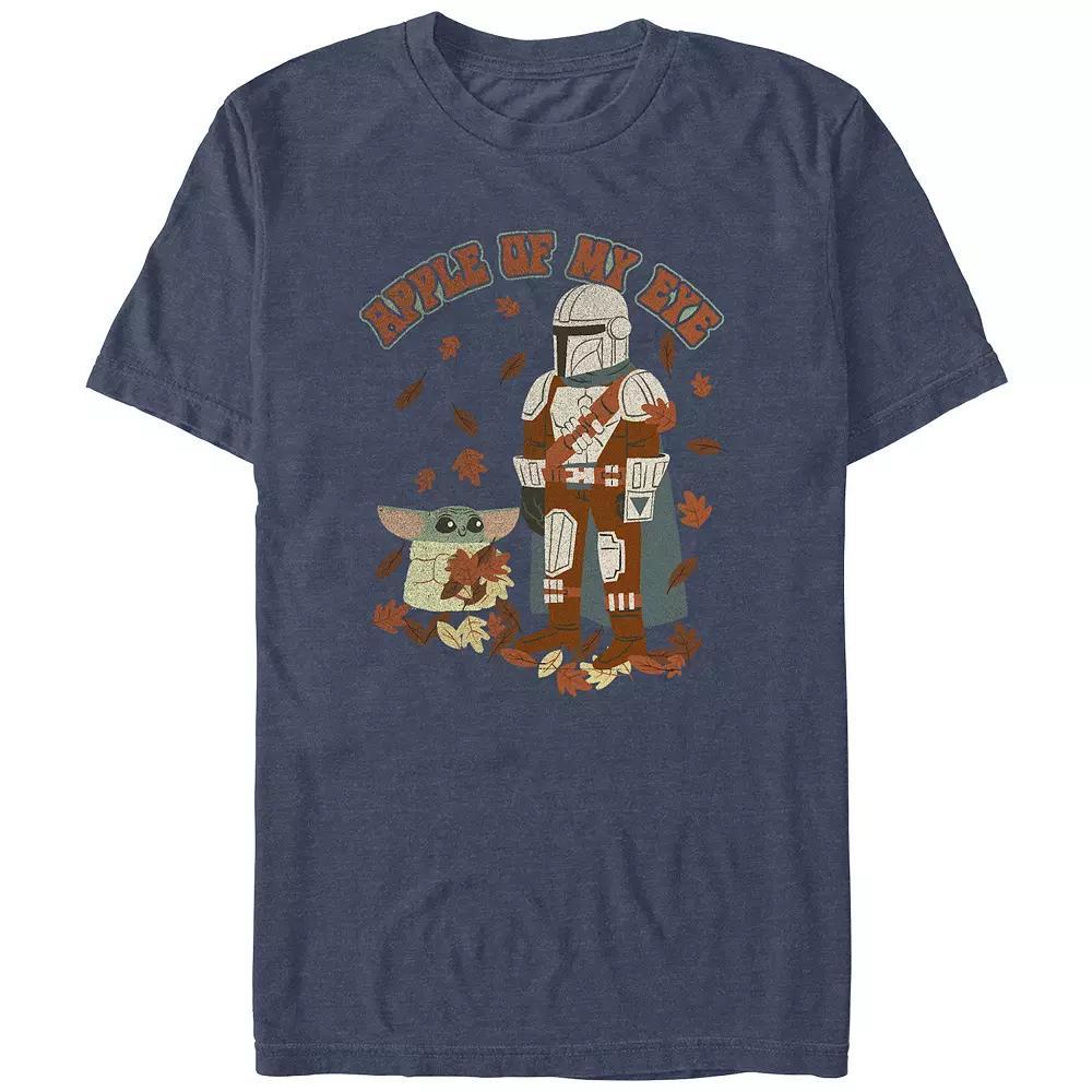 Men's The Mandalorian Apple Of My Eye Graphic Tee, Size: XXL, Navy Grey Product Image