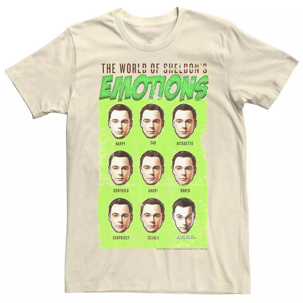 Men's The Big Bang Theory Sheldon's Emotions Tee, Size: Medium, Natural Product Image