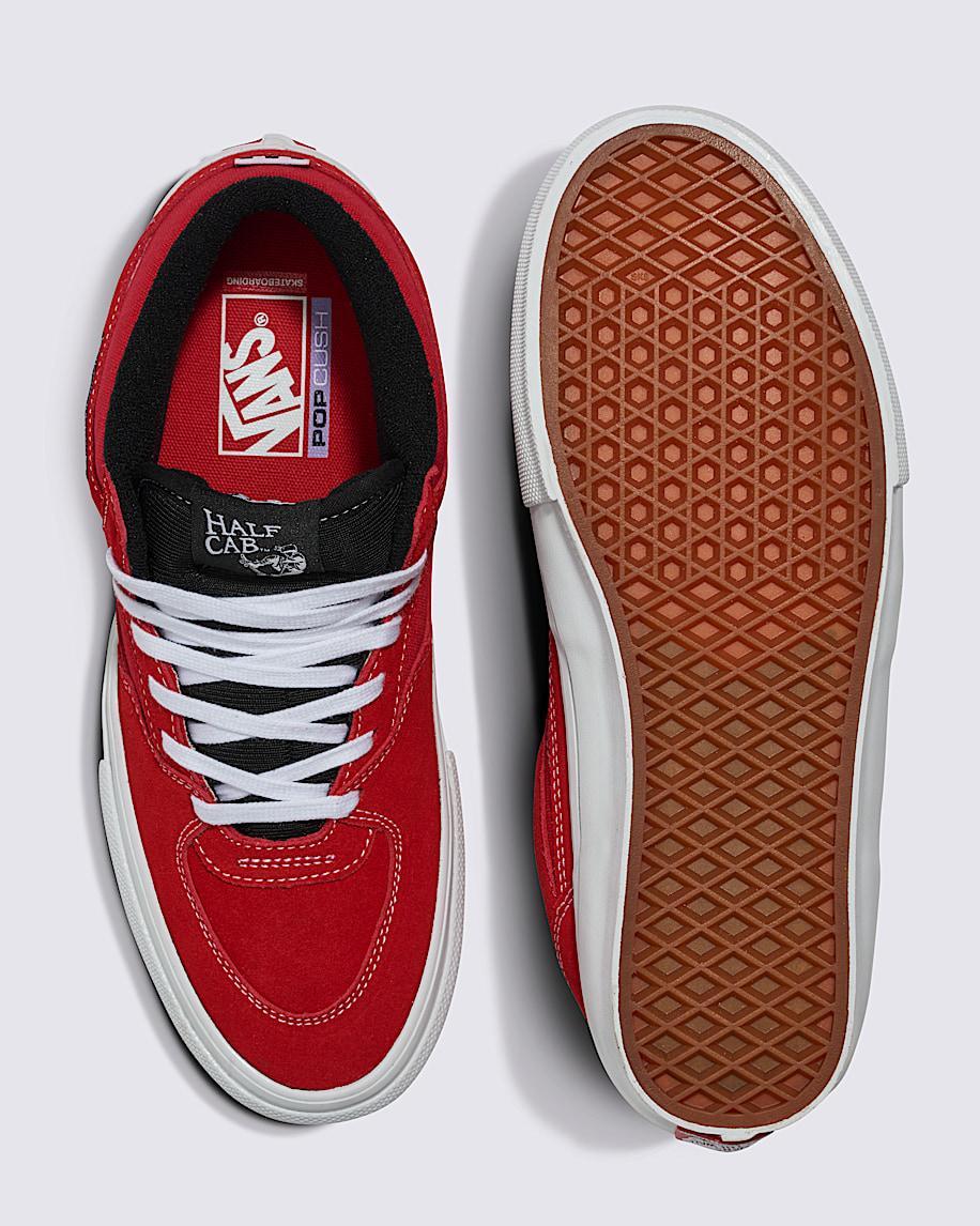 Skate Half Cab Shoe in Red| Vans US Product Image