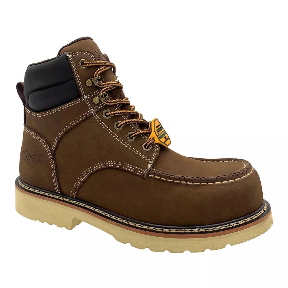 AdTec Men's Brown Leather Work Boots, Size: 9 Wide Product Image
