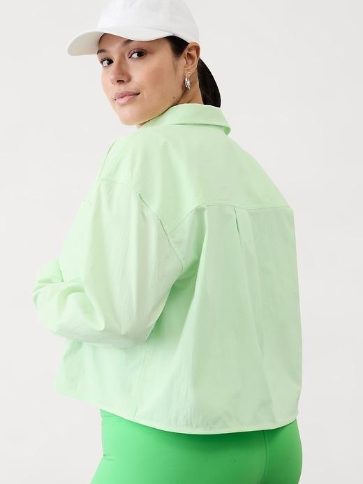 Midday Cropped Poplin Shirt Product Image