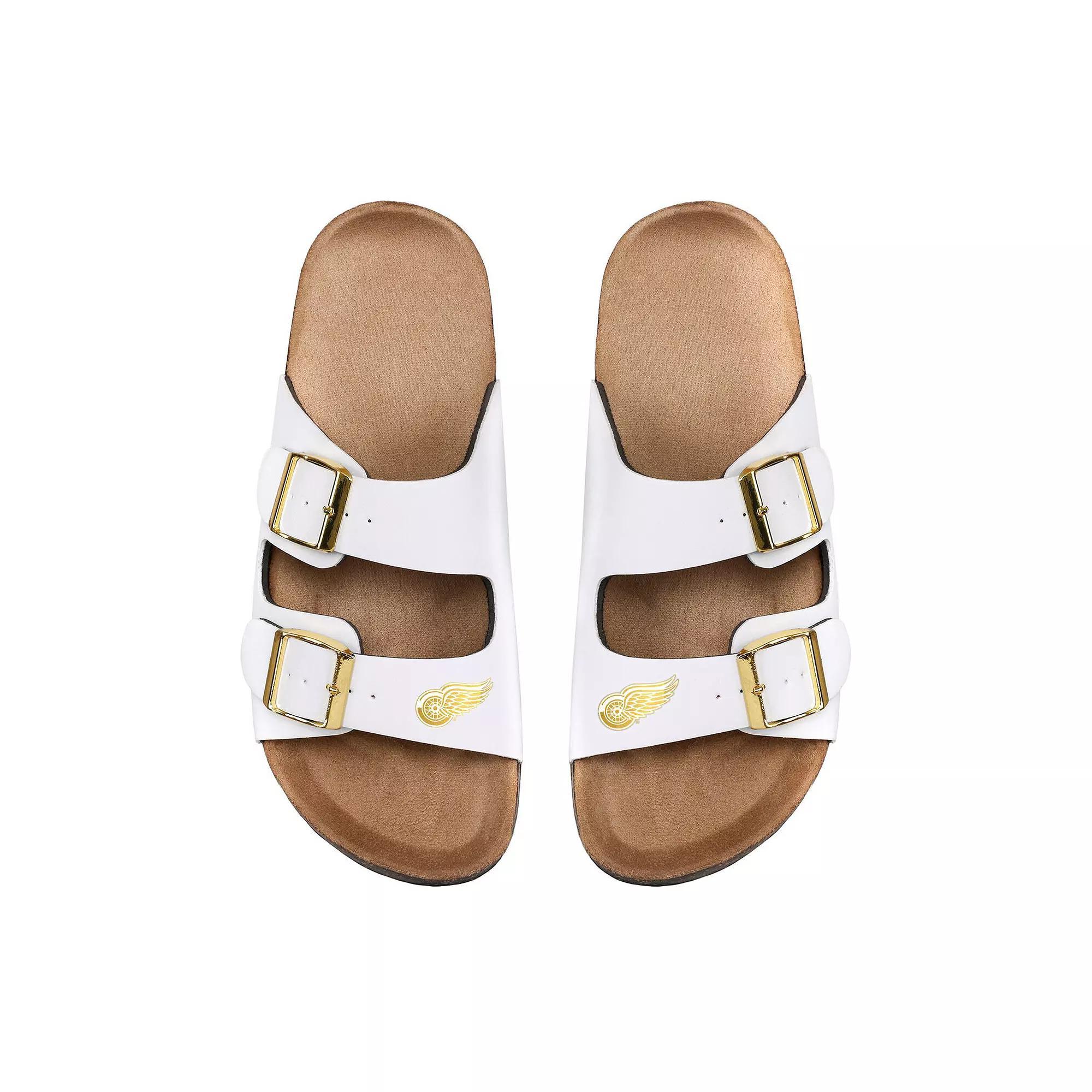 Women's FOCO Los Angeles Lakers Double-Buckle Sandals, Size: 7-8, White Product Image
