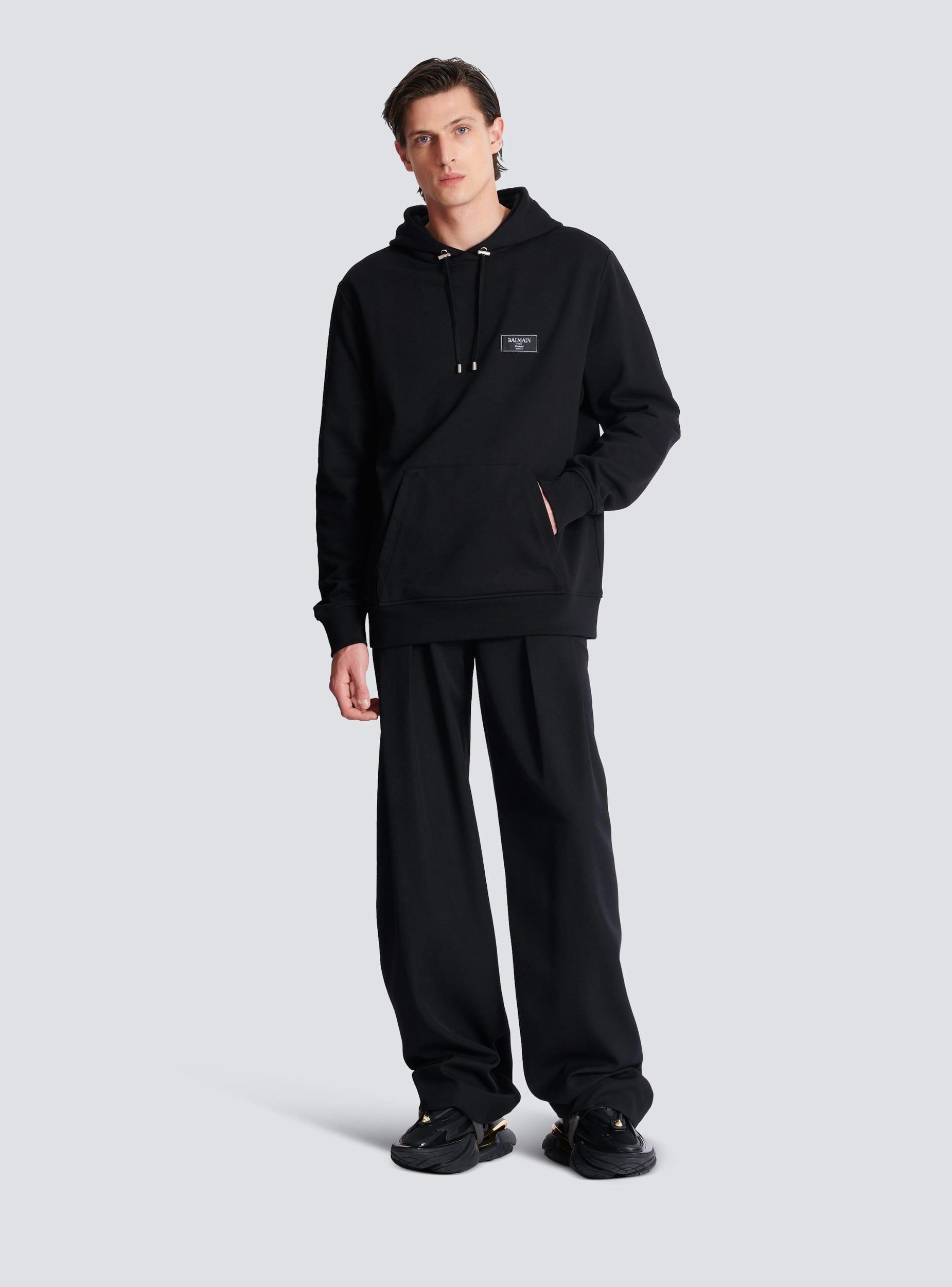 Hoodie with Balmain Couture label Product Image