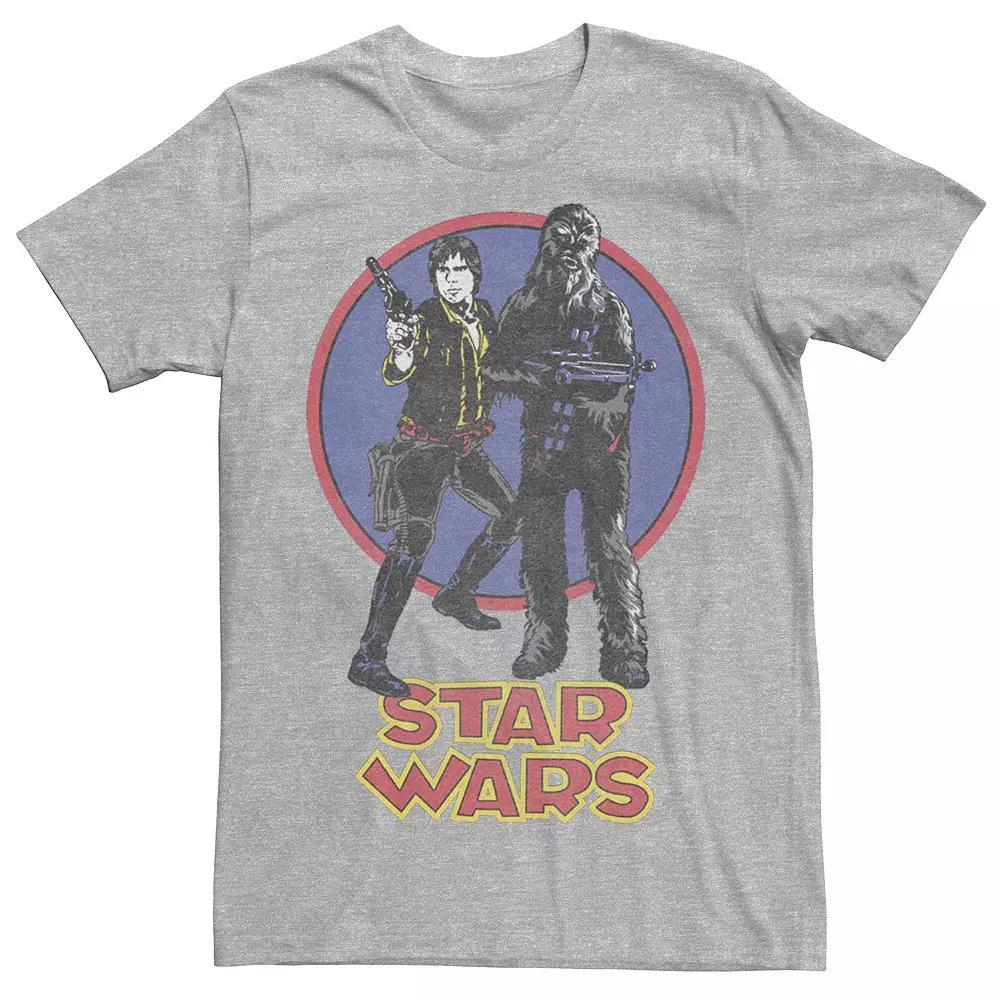 Men's Star Wars Vintage Han And Chewie Tee, Size: Medium, Athletic Grey Product Image