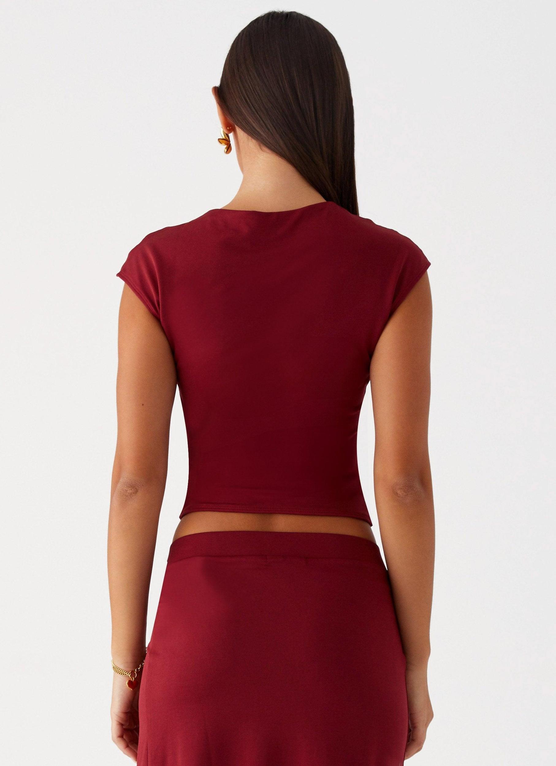 She's A Lady Top - Red Product Image