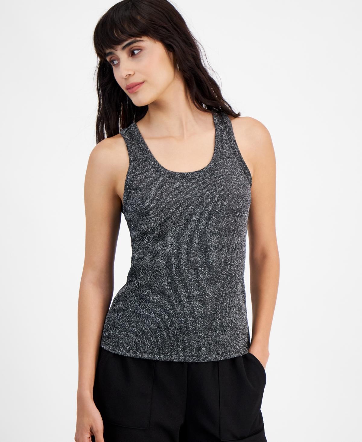 Bar Iii Womens Sleeveless Metallic Tank Top, Created for Macys Product Image