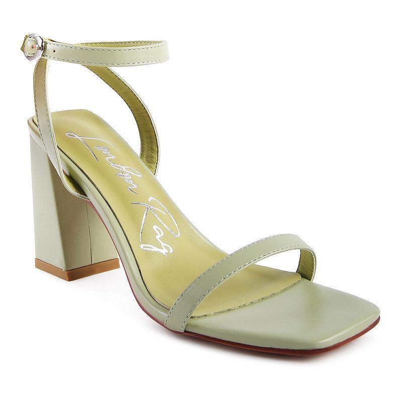 London Rag Block Heel Women's Ankle Strap Sandals, Size: 10, Beige Product Image
