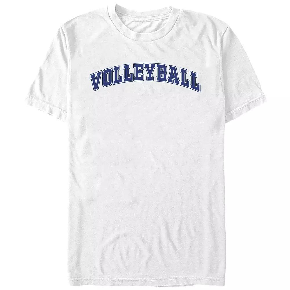 Men's Volleyball Graphic Tee, Size: XS, White Product Image