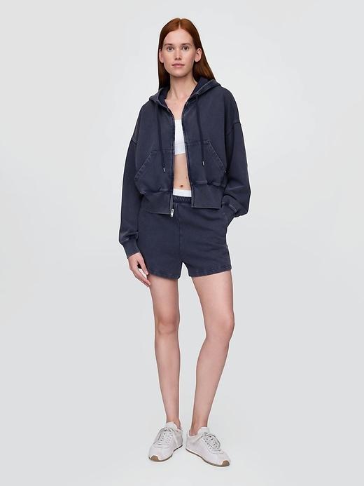 Heavyweight French Terry Oversized Zip Wedge Hoodie Product Image