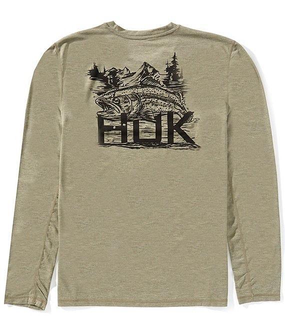 Huk Drift Long Sleeve Graphic Crew Neck T-Shirt Product Image