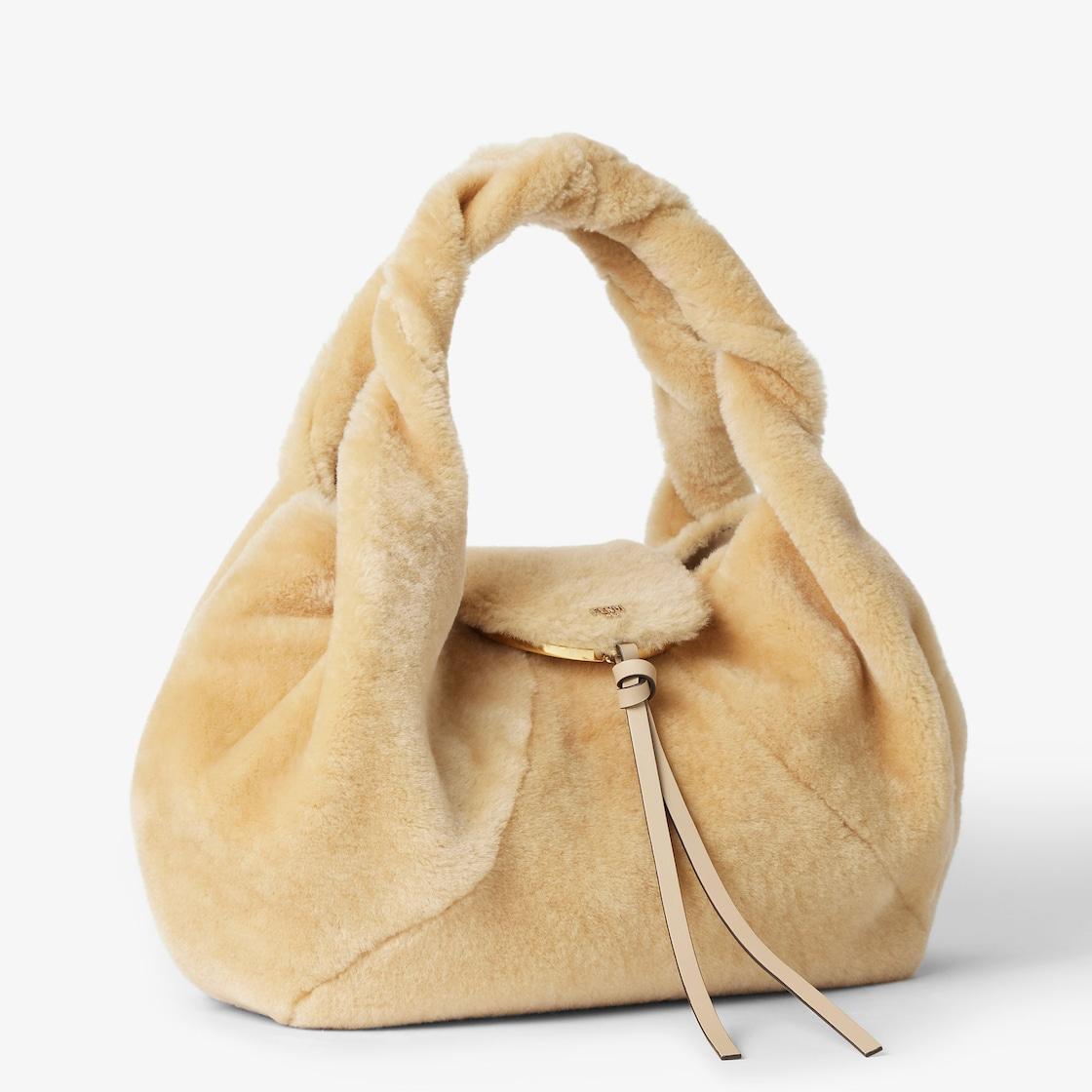 Fendi SpyBeige shearling bag Product Image