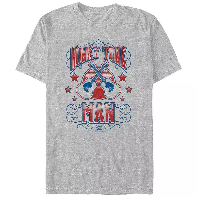 Big & Tall WWE Honky Tonk Man Guitars Graphic Tee, Men's, Size: XXL Tall, Athletic Grey Product Image