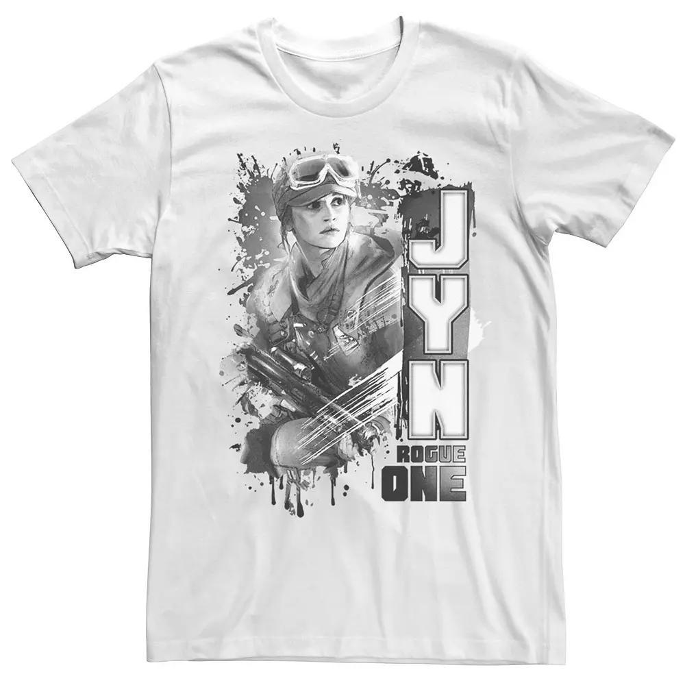 Men's Star Wars Rogue One Jyn Paint Splatter Graphic Tee, Size: 3XL, White Product Image