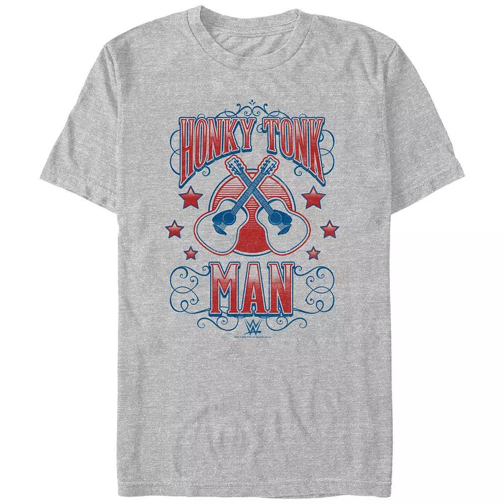 Big & Tall WWE Honky Tonk Man Guitars Graphic Tee, Men's, Size: XXL Tall, Athletic Grey Product Image