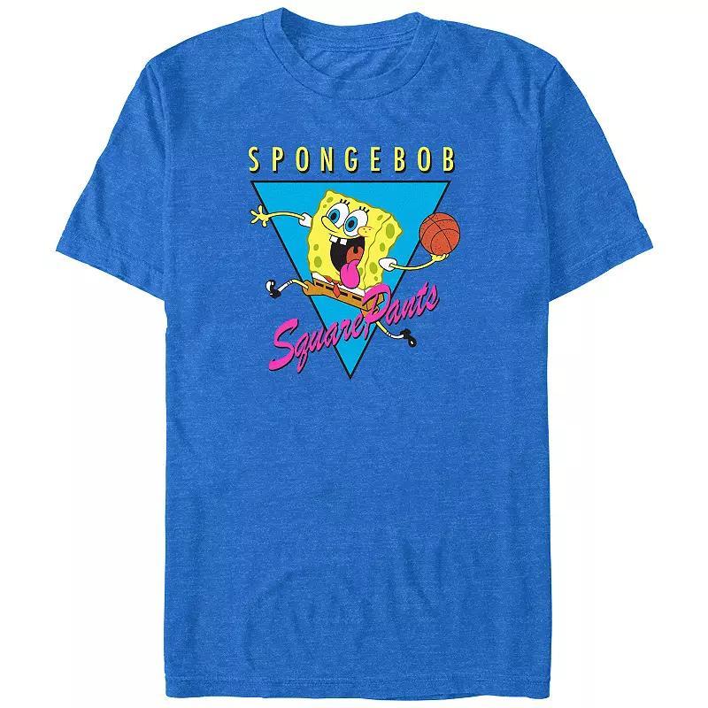 Big & Tall SpongeBob SquarePants Basketball Player Graphic Tee, Men's, Size: 4XL, Royal Grey Product Image