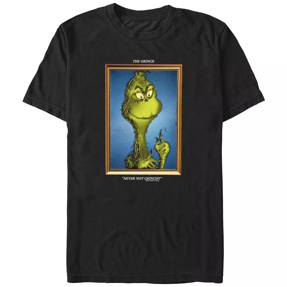 Big & Tall Dr. Seuss Grinch Portrait Never Not Grinchy Graphic Tee, Men's, Size: 3XL, Athletic Grey Product Image