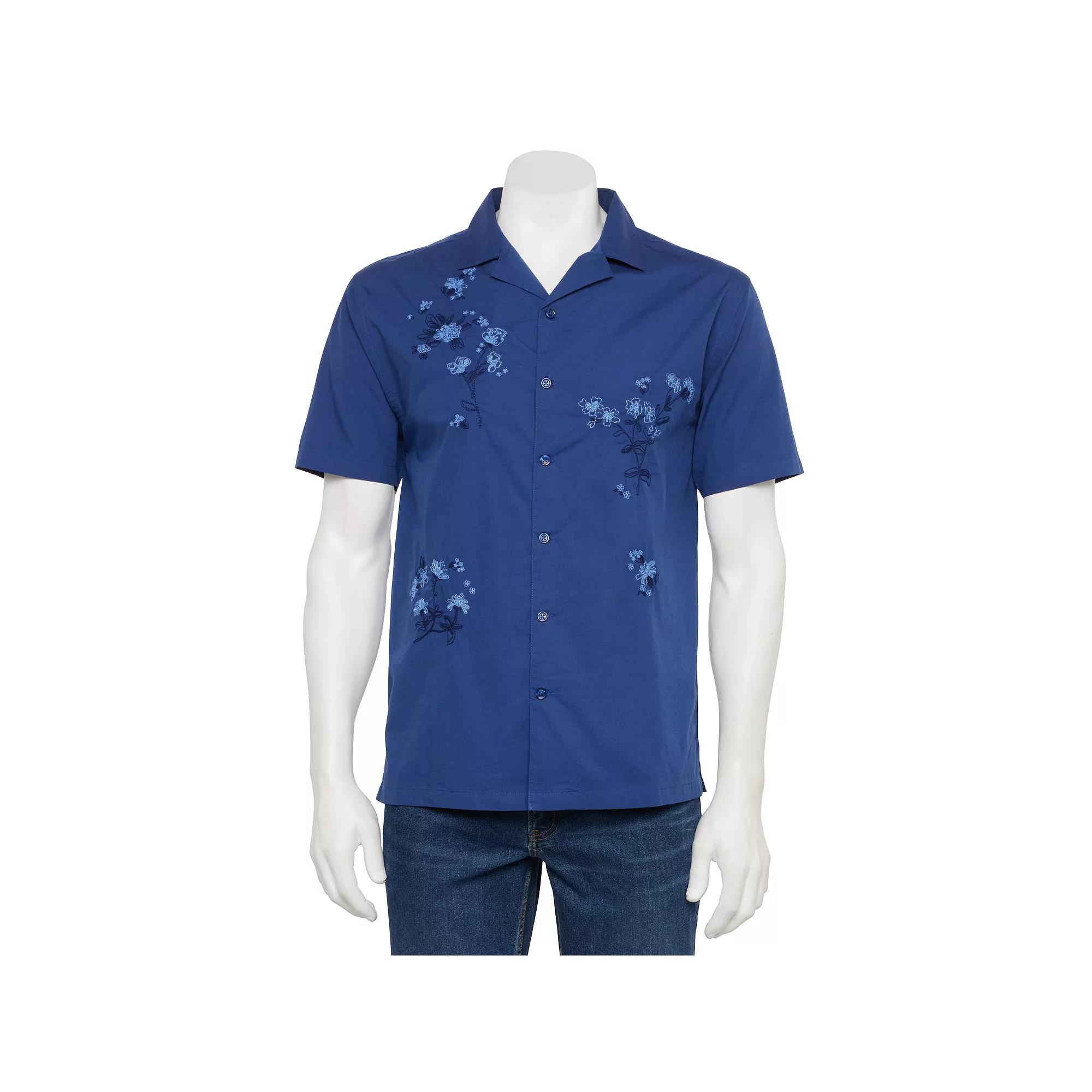 Men's Retrofit Embroidered Flora Shirt, Size: XL, Oxford Product Image