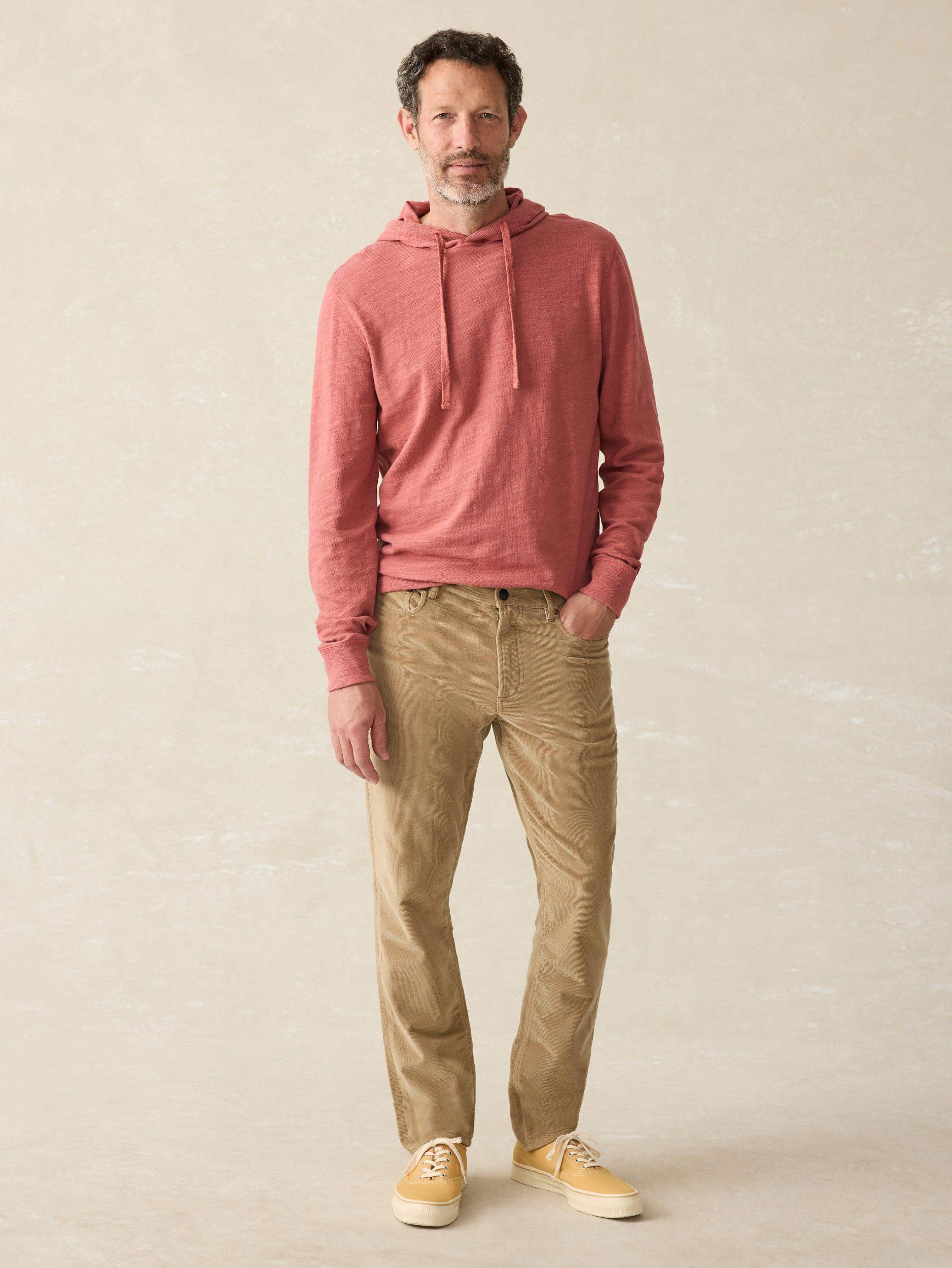 Stretch Terry Corduroy 5-Pocket Pant - Barley Male Product Image