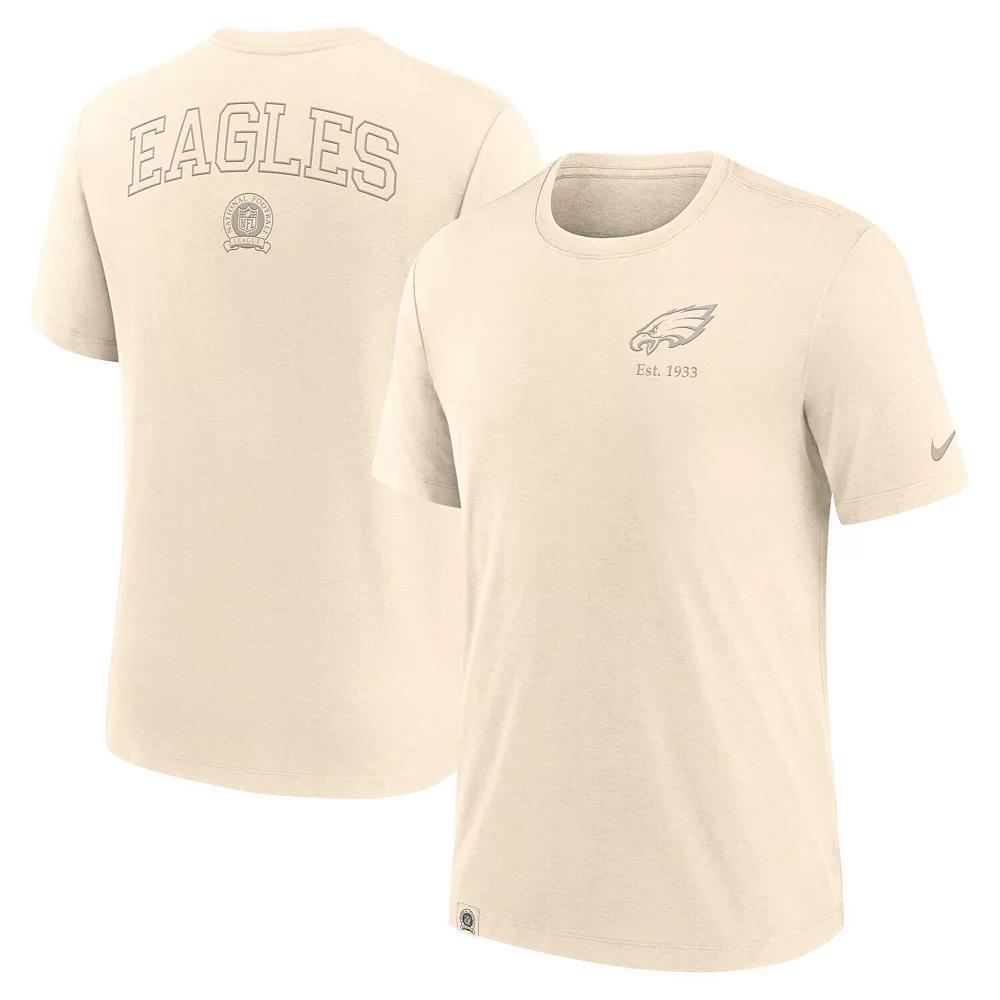Men's Nike Cream Philadelphia Eagles Glory Tri-Blend T-Shirt, Size: 3XL, Beige Product Image