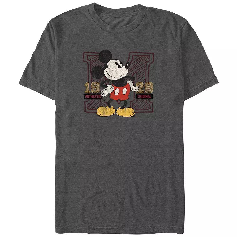 Disney's Mickey Mouse Authentic Original 1928 Big & Tall Graphic Tee, Men's, Size: 3XB, Grey Heather Product Image