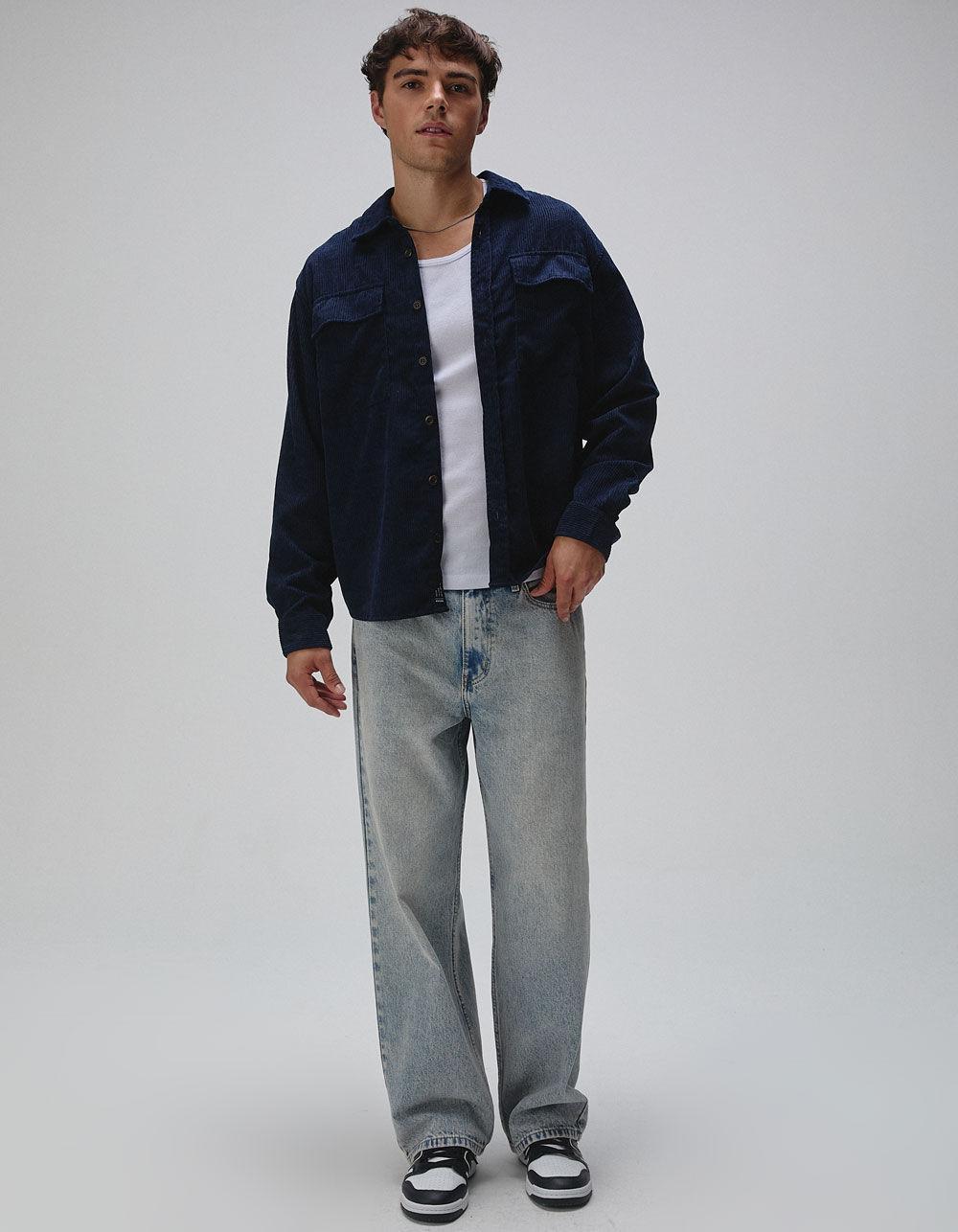 RSQ Mens Oversized Long Sleeve Corduroy Button Up Shirt Product Image