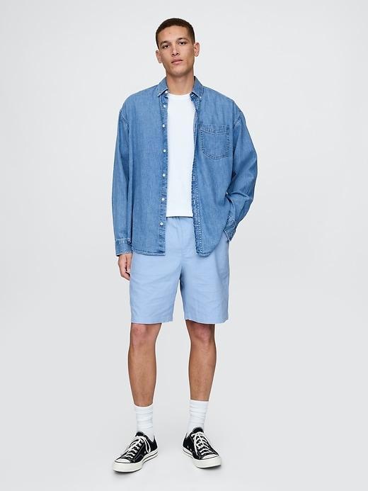 9" Linen-Cotton Easy Shorts Product Image