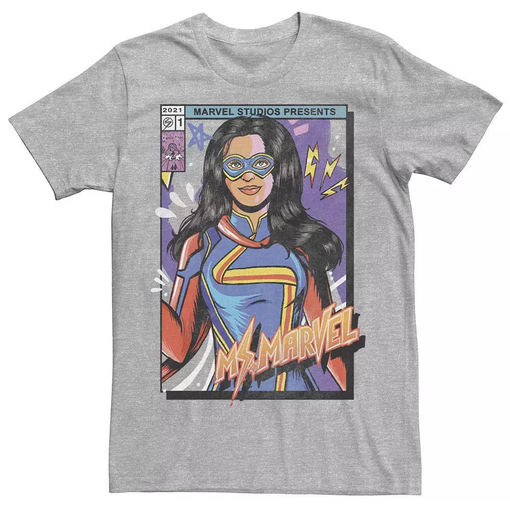Men's Marvel Ms. Marvel Cover Poster Tee, Size: Medium, Athletic Grey Product Image