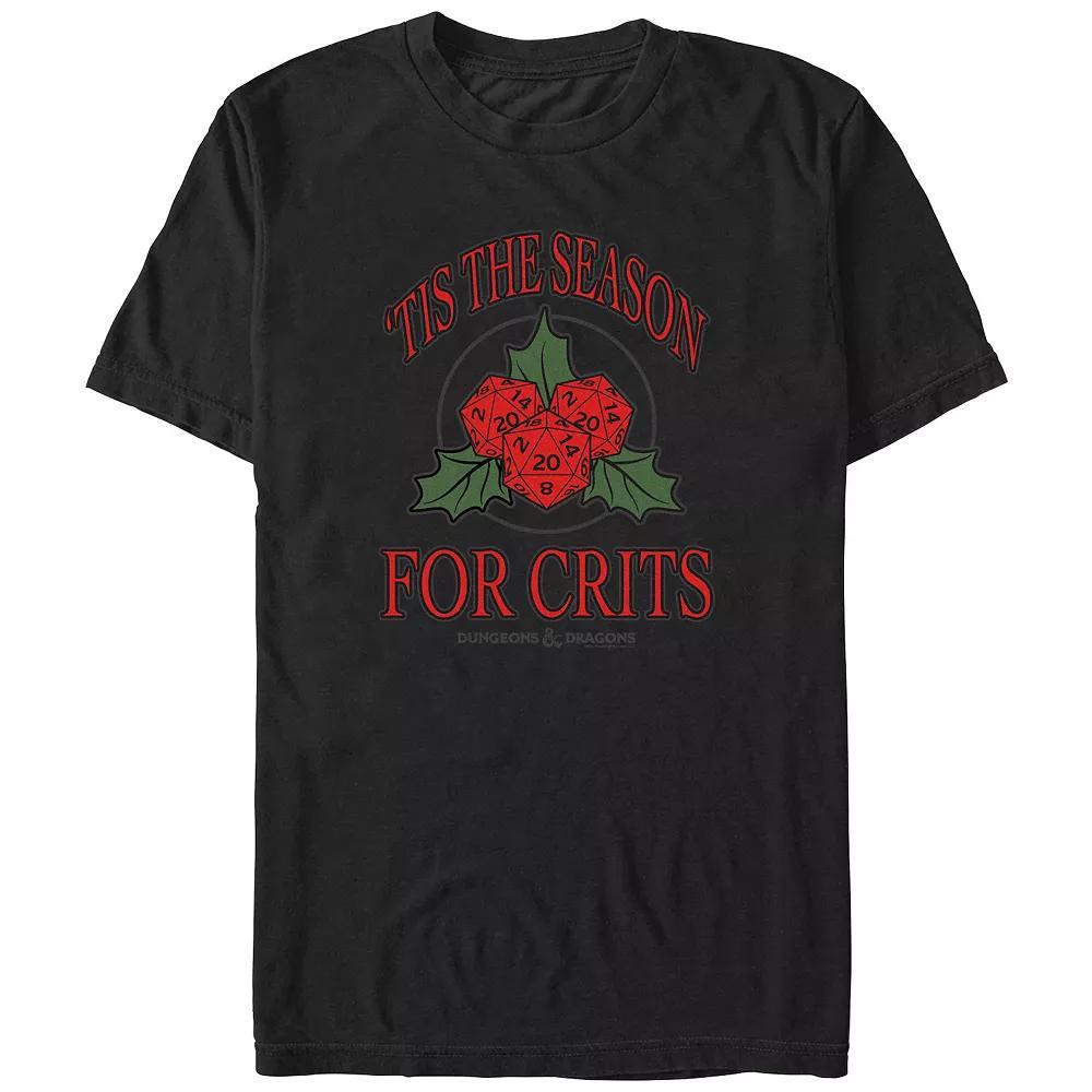 Big & Tall Dungeons & Dragons 'Tis The Season For Crits Graphic Tee, Men's, Size: 4XL Tall, Black Product Image