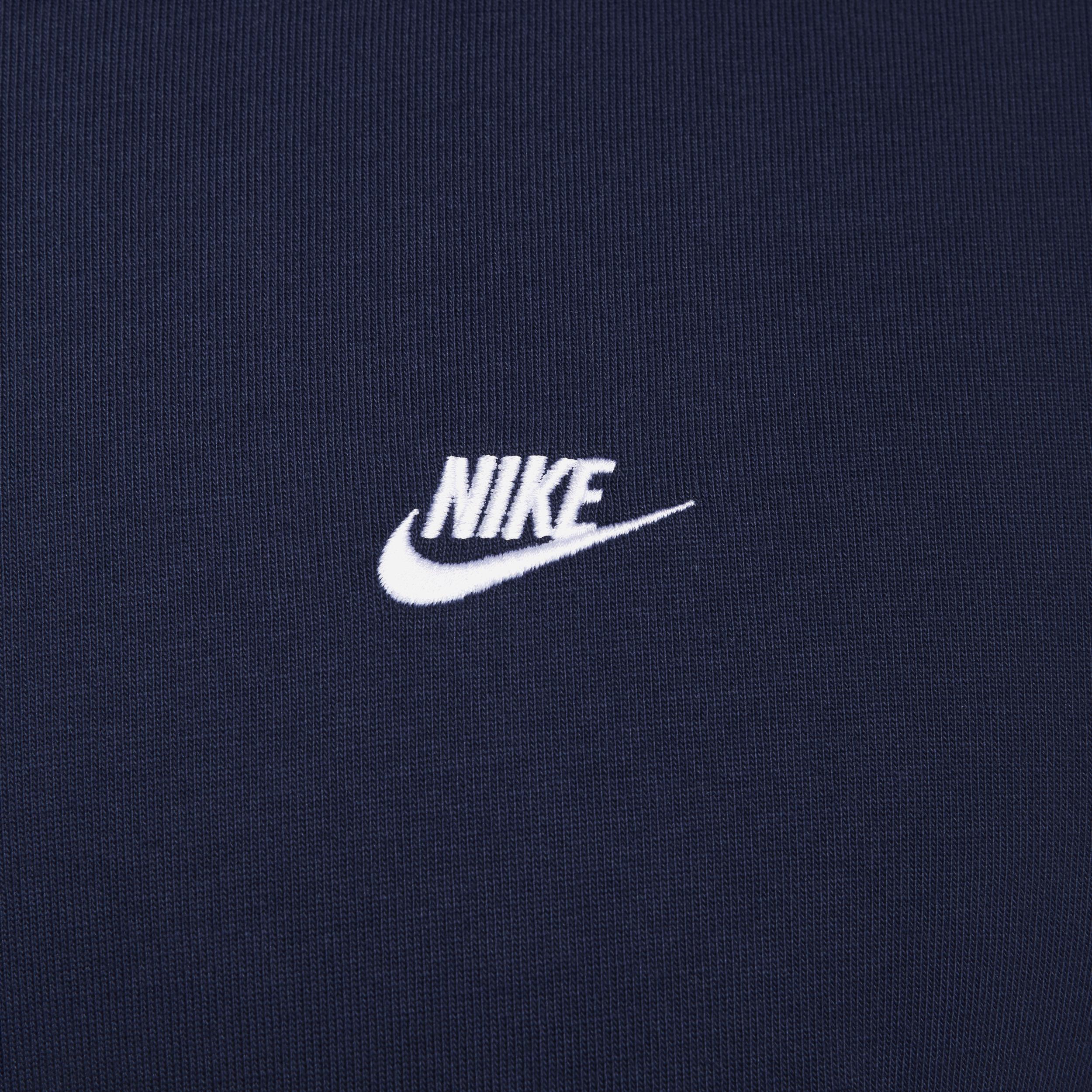 Men's Nike Club Fleece Long Sleeve Henley, Size: Medium, Black Product Image