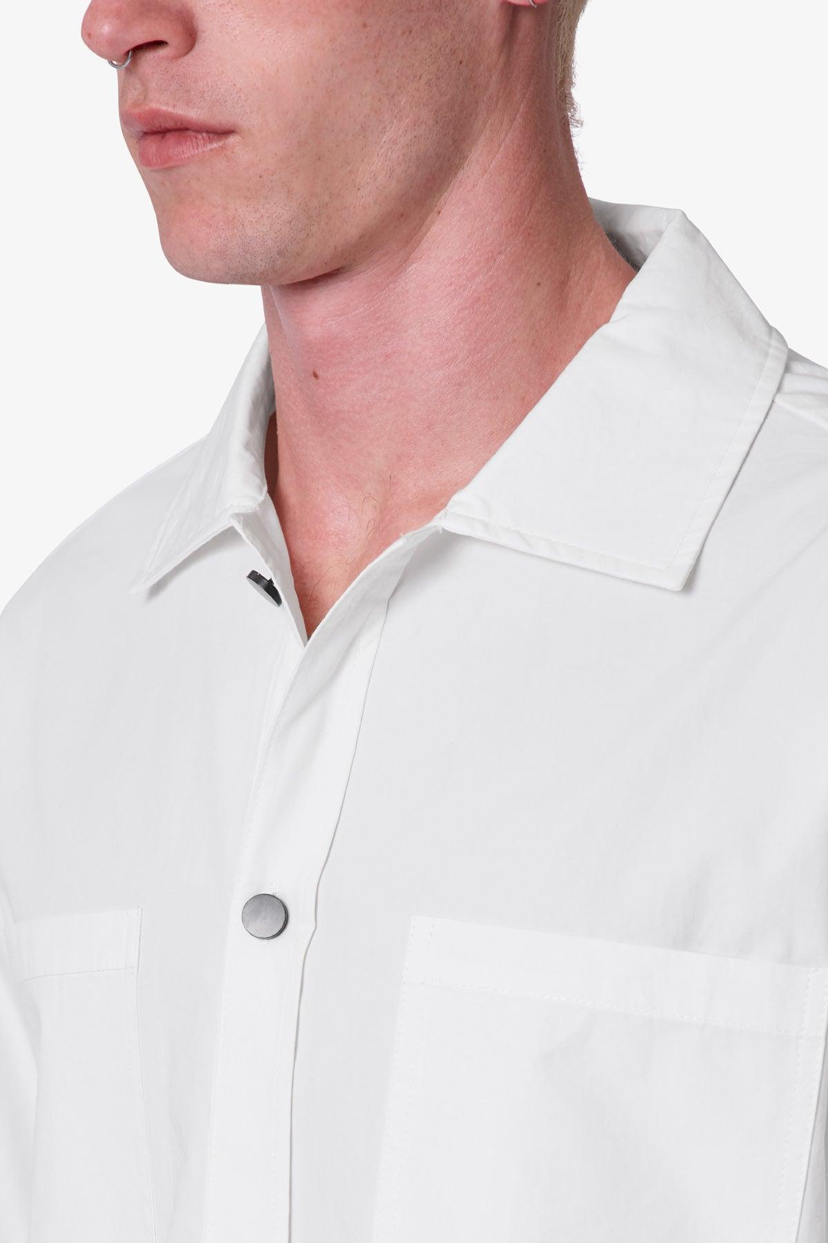 Washed Poplin Shirt - White Product Image