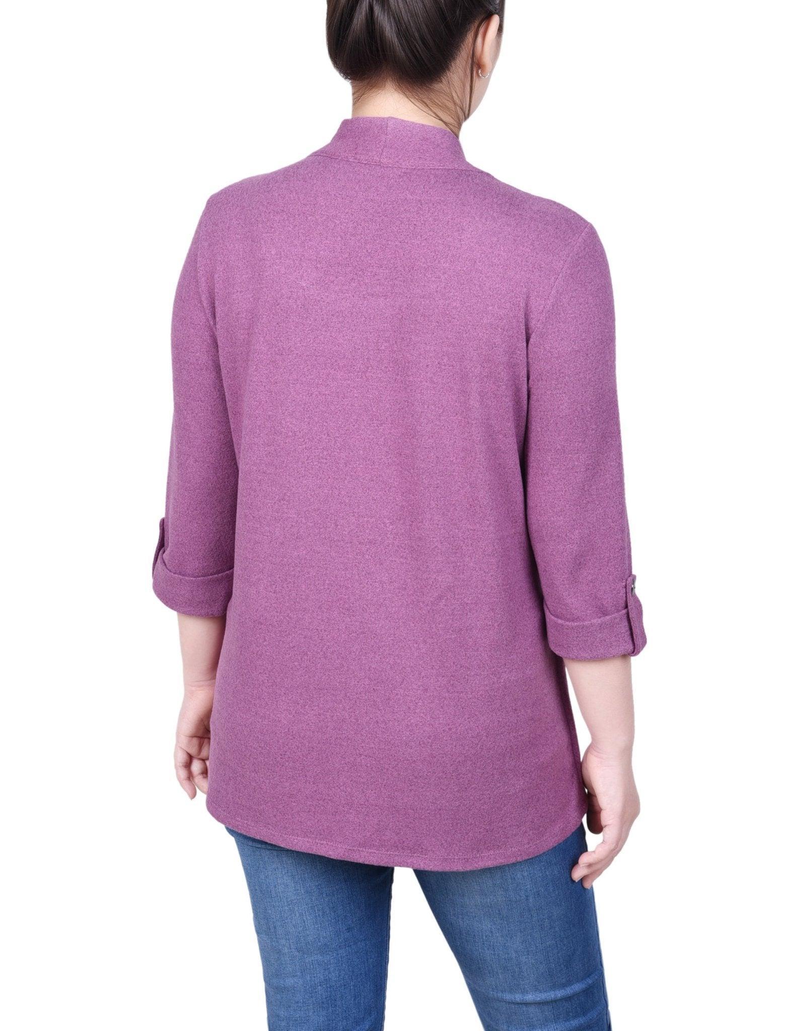 3/4 Length Sleeve Two In One Top - Petite Product Image