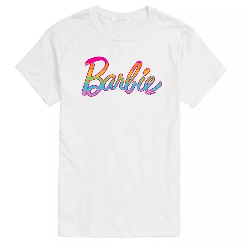Big & Tall Barbie Pride Rainbow Graphic Tee, Mens Product Image