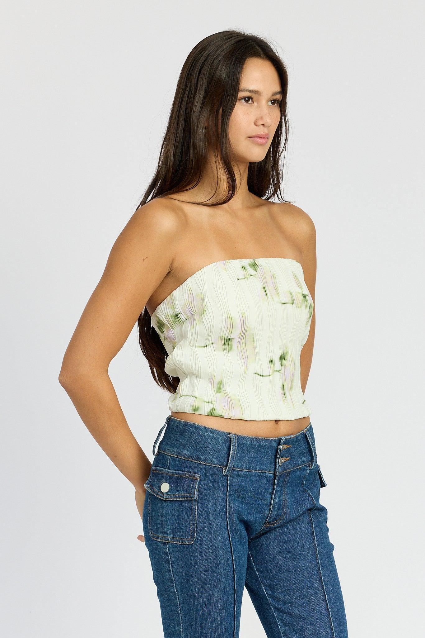 FINAL SALE Sincere Floral Tube Top | Ivory Product Image