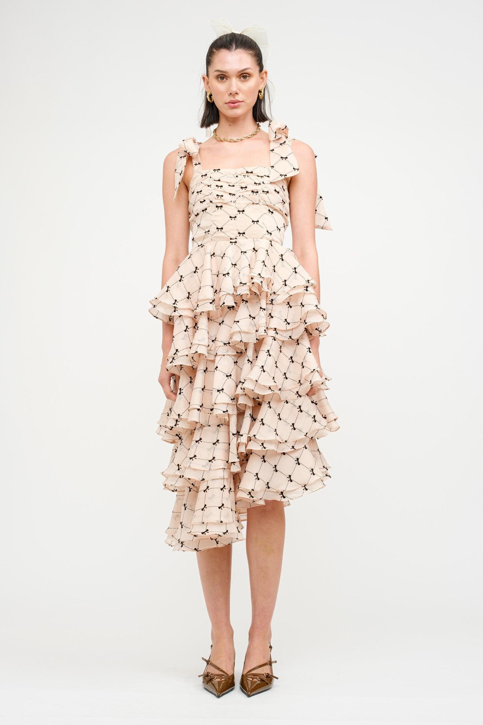 Tiered Organza Bow Dress Product Image