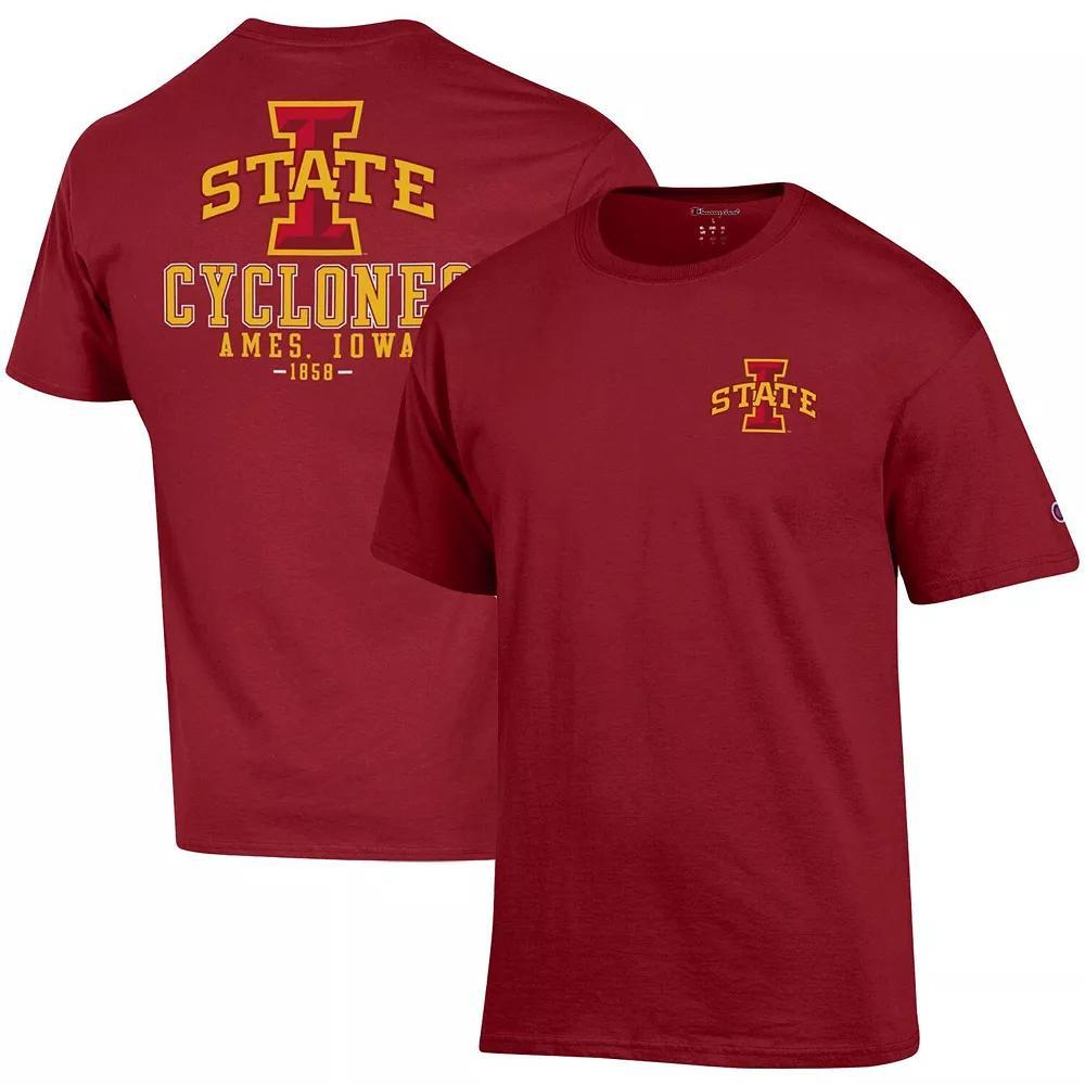 Men's Champion Cardinal Iowa State Cyclones Stack 2-Hit T-Shirt, Size: 3XL, Red Product Image