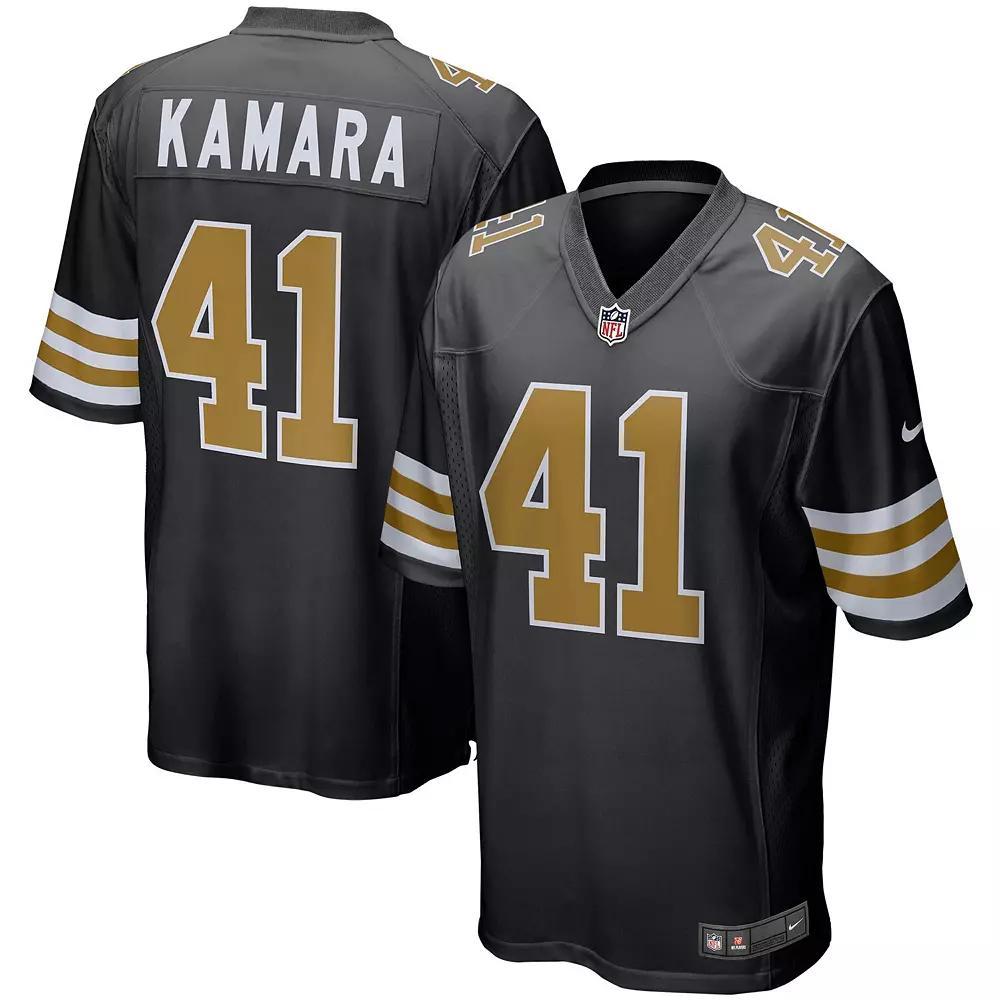 Men's Nike Alvin Kamara Black New Orleans Saints Alternate Game Jersey, Size: 2XL Product Image
