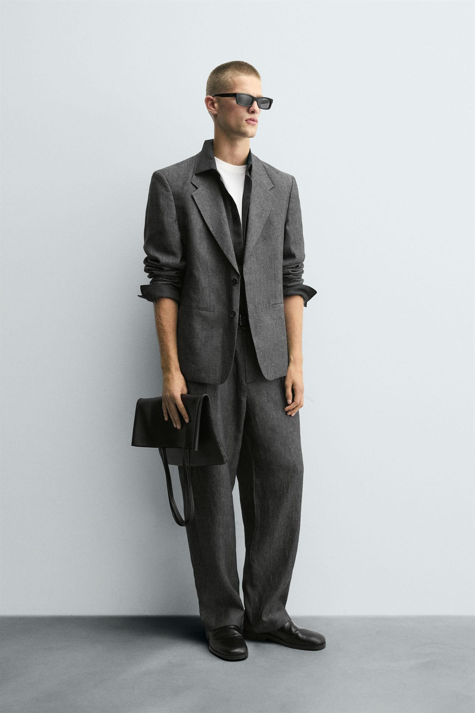 100% LINEN SUIT BLAZER Product Image