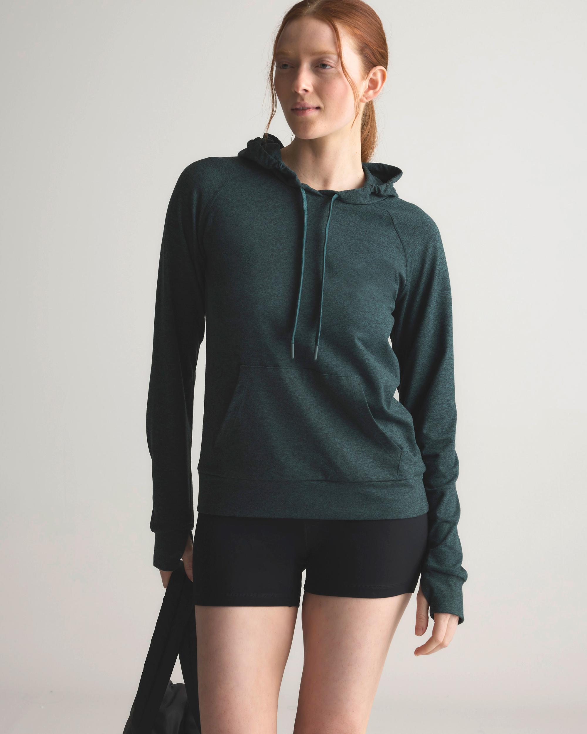Quince | Women's Super Soft Performance Pullover Hoodie Flowknit Activewear, Size XL, Recycled Polyester Product Image
