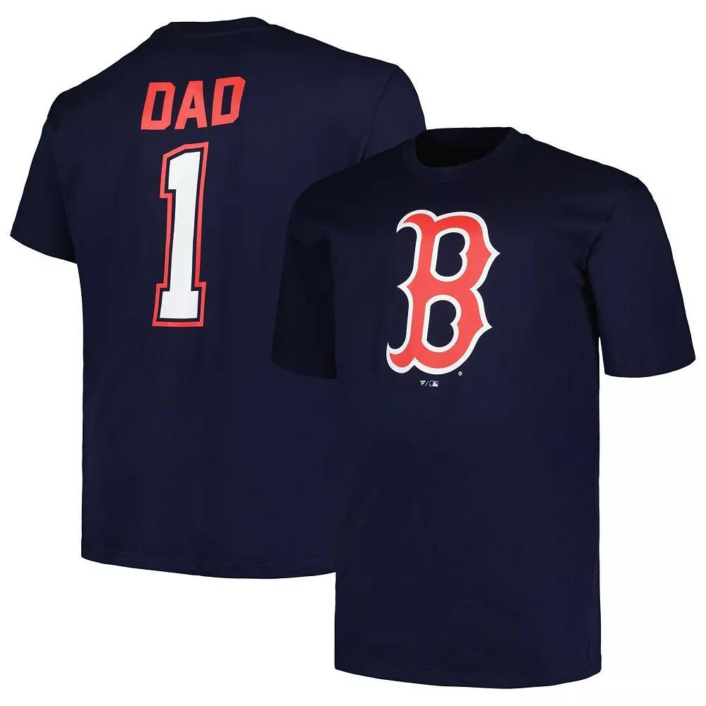 Men's Profile Navy Boston Red Sox Big & Tall #1 Dad T-Shirt, Size: 3XB, Blue Product Image