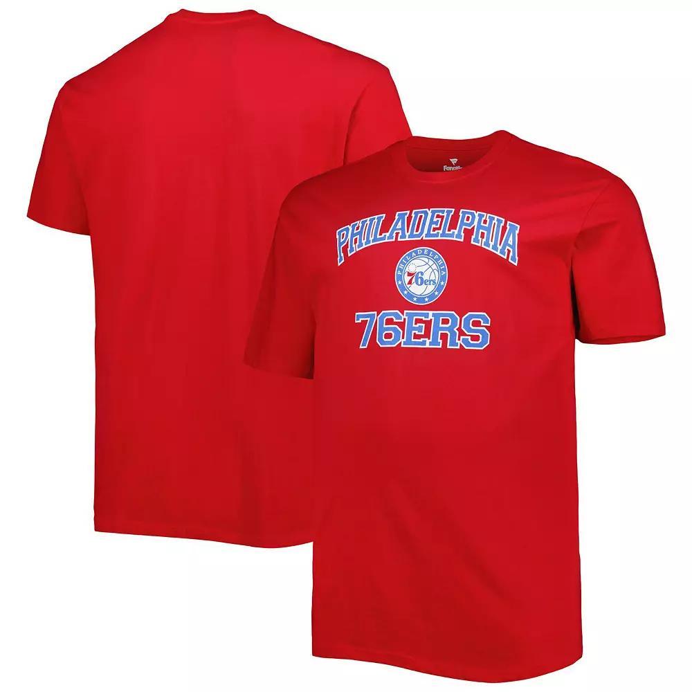 Men's Red Philadelphia 76ers Big & Tall Heart & Soul T-Shirt, Size: 2XB, 76r Red Product Image